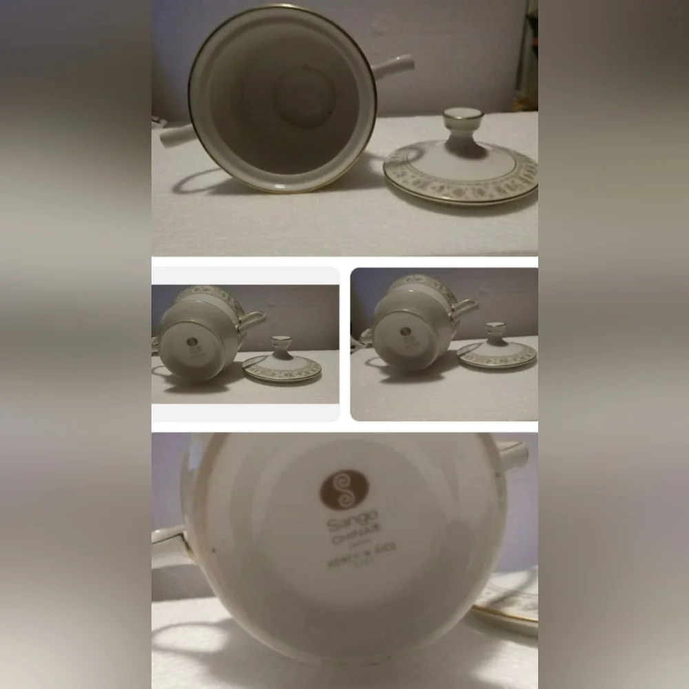 Sango China Japan Honey 'N Rice #3767 Sugar Bowl with Lid 1960s